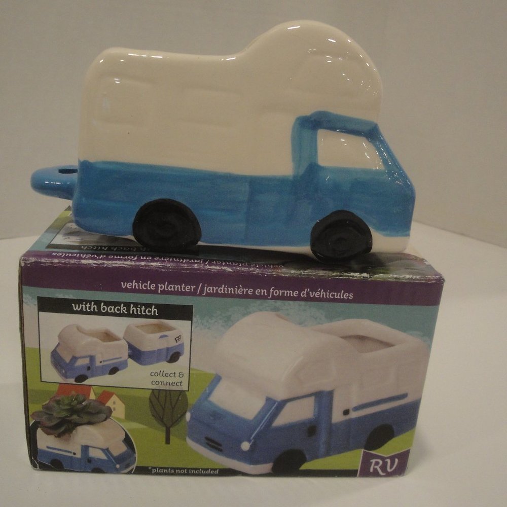 Ceramic Camper for Plants or Display  New in Box
